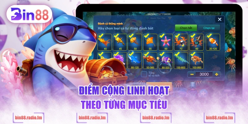 Điểm cộng linh hoạt theo từng mục tiêu